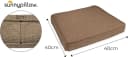 sunnypillow Stuhlkissen 4er Set BALI Braun Wasserdicht UV-beständig Bild 1