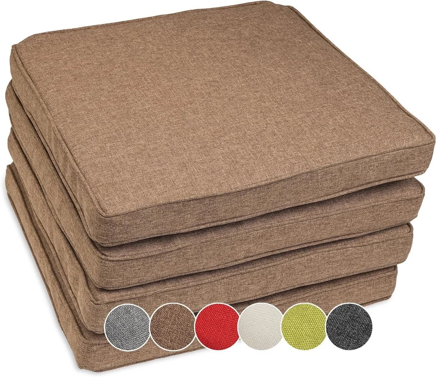 sunnypillow Stuhlkissen 4er Set BALI Braun Wasserdicht UV-beständig - Bild 2