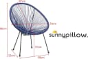 sunnypillow Gartenstuhl Acapulco 2er Set Blau Bild 1