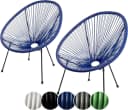 sunnypillow Gartenstuhl Acapulco 2er Set Blau Bild 2