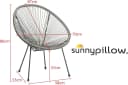 sunnypillow Gartenstuhl Acapulco Grau - Wetterfester Loungesessel Bild 1