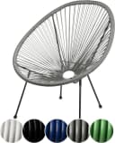 sunnypillow Gartenstuhl Acapulco Grau - Wetterfester Loungesessel Bild 2
