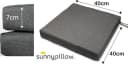 sunnypillow Stuhlkissen 2er Set Anthrazit Kaltschaum Bild 1