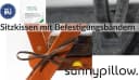 sunnypillow Stuhlkissen 2er Set Anthrazit Kaltschaum Bild 3