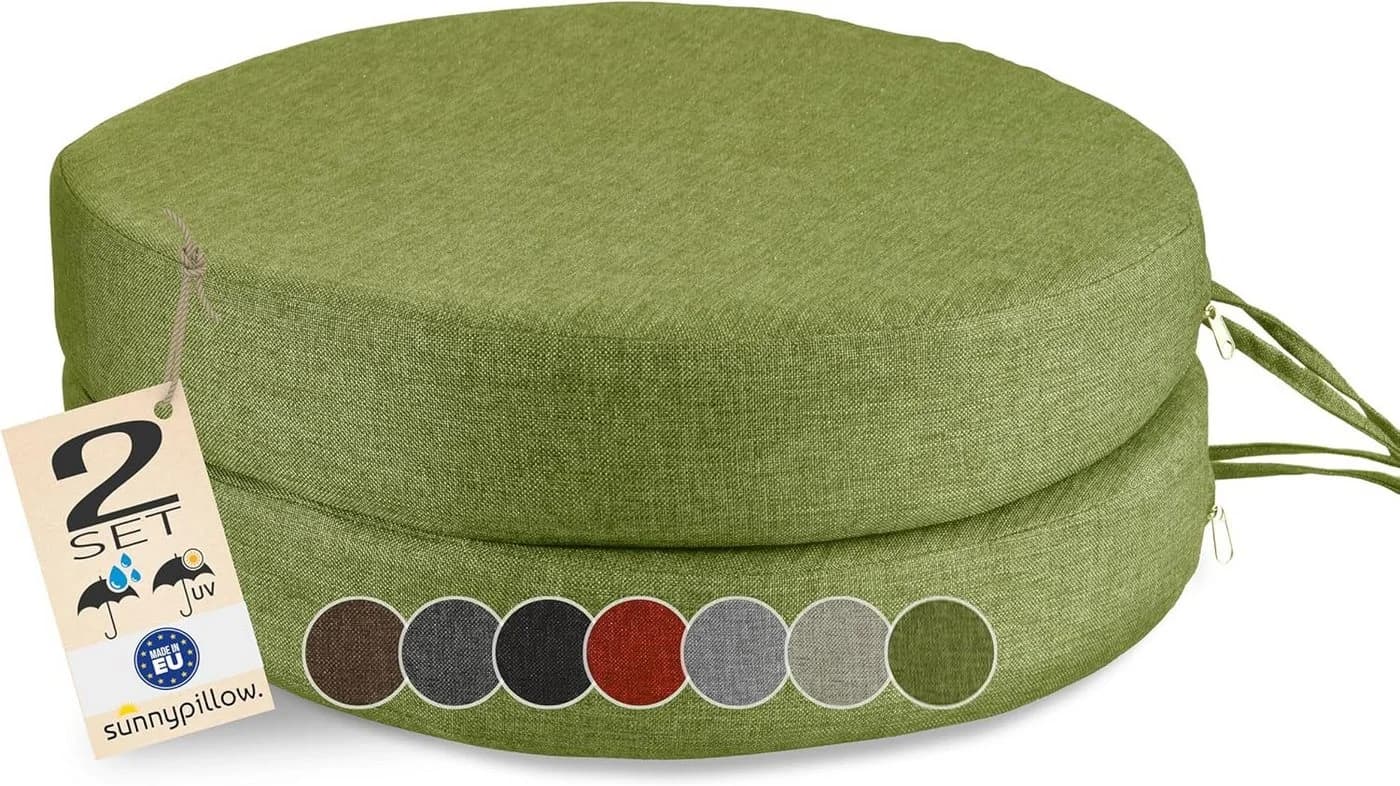 sunnypillow Stuhlkissen 2er Set HAVANA - Ø 40 cm - Bild 2