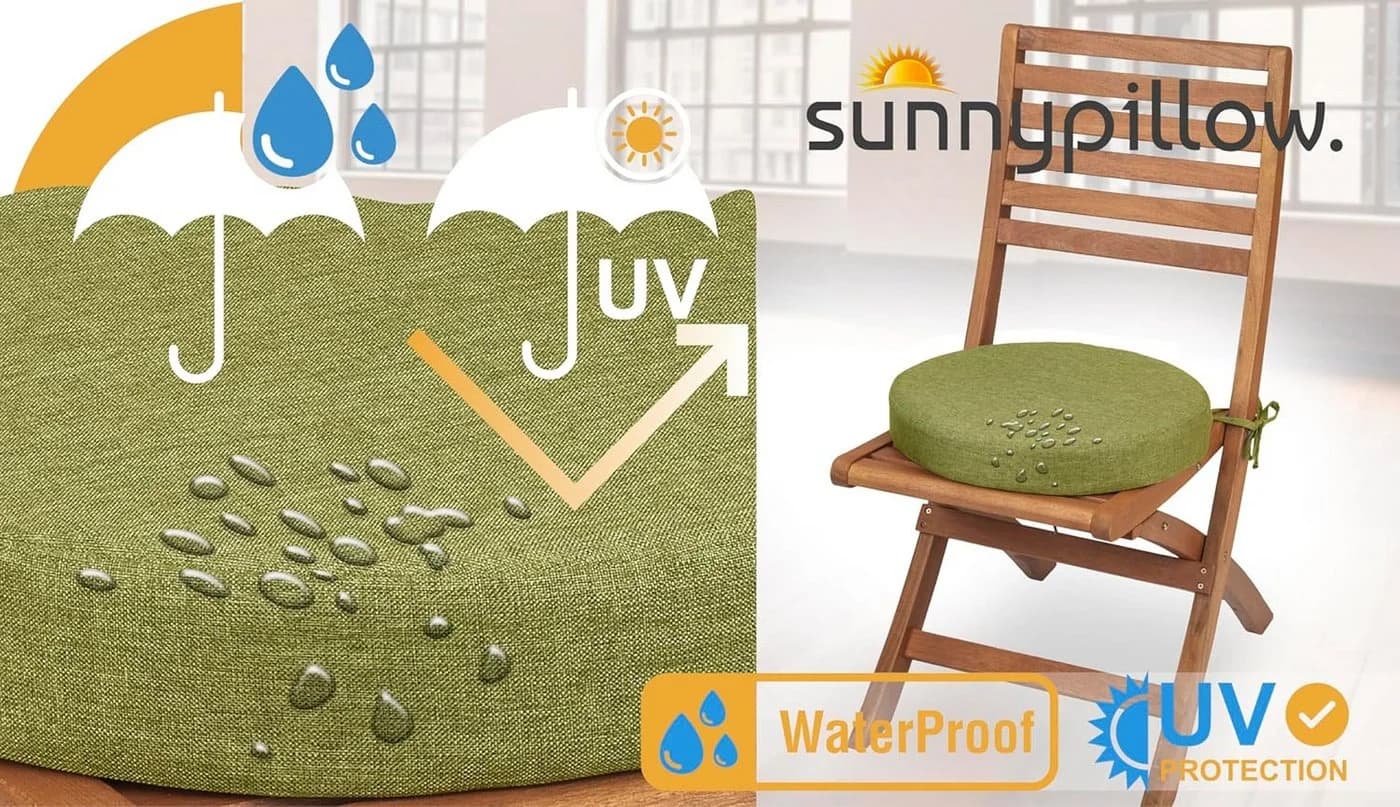 sunnypillow Stuhlkissen 2er Set HAVANA - Ø 40 cm - Bild 4
