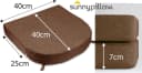 sunnypillow Stuhlkissen 2er Set 40x40 cm Zylindrisch Braun Bild 1