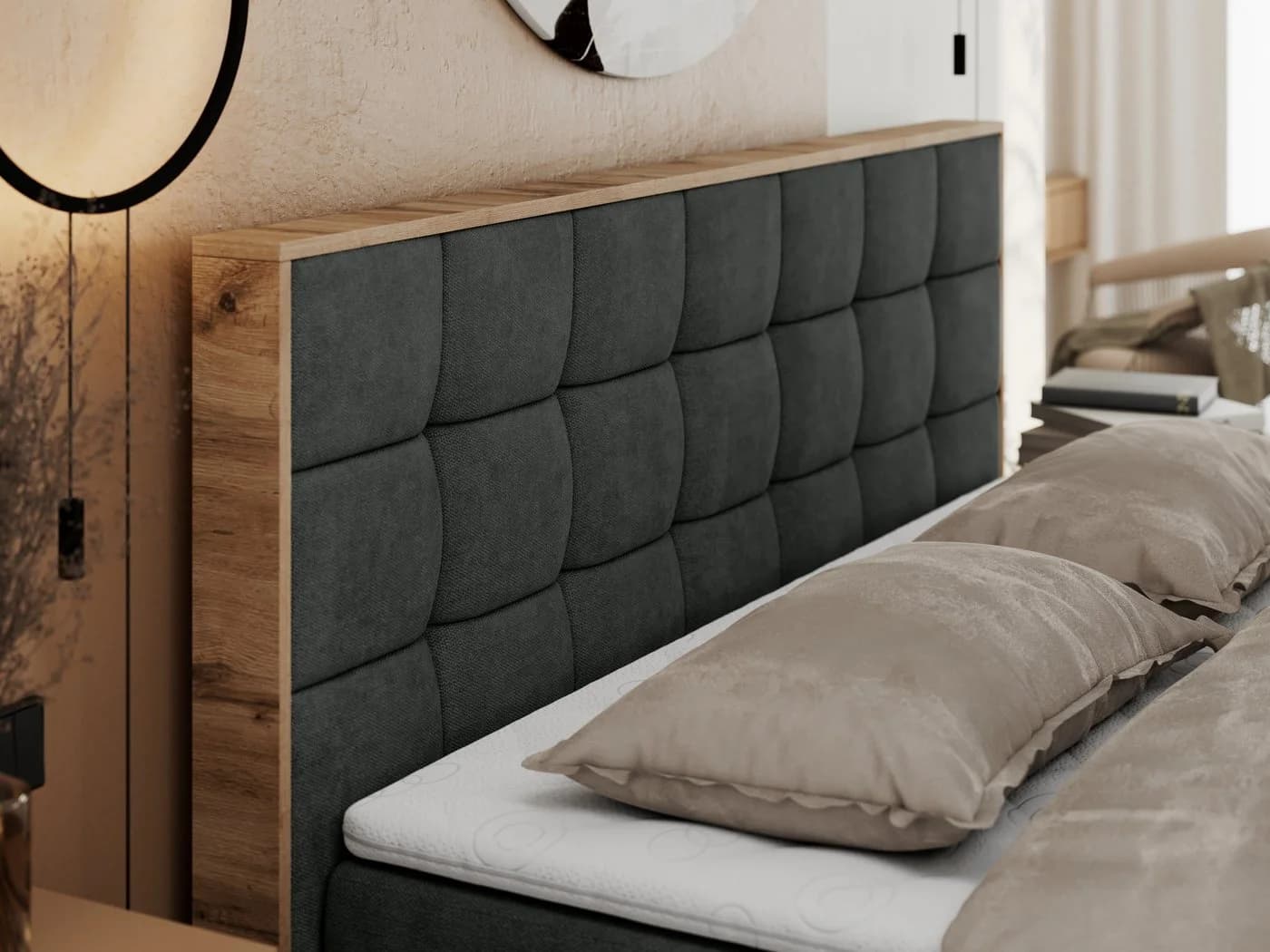 BOXBETT ALBERO 1 Dunkelgrau Struktur mit Bettkasten - Bild 5