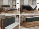 MKS MÖBEL Boxspringbett ALBERO 2 mit Bettkästen und Matratze Bild 3