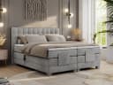 BOXBETT Elektro 140x200 Hellgrau Velvet mit Stauraum Bild 1