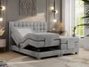 BOXBETT Elektro 140x200 Hellgrau Velvet mit Stauraum Bild 2