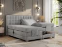 BOXBETT Elektro 140x200 Hellgrau Velvet mit Stauraum Bild 3