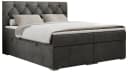MKS MÖBEL Boxspringbett ALDA Set mit Bettkästen & Topper Grau Bild 1