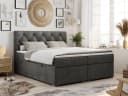 MKS MÖBEL Boxspringbett ALDA Set mit Bettkästen & Topper Grau Bild 2