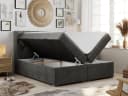 MKS MÖBEL Boxspringbett ALDA Set mit Bettkästen & Topper Grau Bild 3