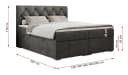 MKS MÖBEL Boxspringbett ALDA Set mit Bettkästen & Topper Grau Bild 5