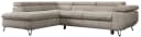 MKS MÖBEL Ecksofa PETER L Beige mit Bettfunktion und Bettkasten Bild 1