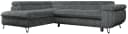 MKS MÖBEL Ecksofa PETER L Grau L-Form Bettfunktion HR35-Schaum Bild 1