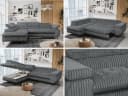 MKS MÖBEL Ecksofa PETER L Grau L-Form Bettfunktion HR35-Schaum Bild 3