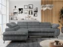 MKS MÖBEL Ecksofa PETER L Grau L-Form Bettfunktion HR35-Schaum Bild 5