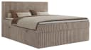 MKS MÖBEL Boxspringbett TILIANO Polsterbett mit Bettkasten Cord Hellbraun Bild 1