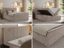 MKS MÖBEL Boxspringbett TILIANO Polsterbett mit Bettkasten Cord Hellbraun Bild 3