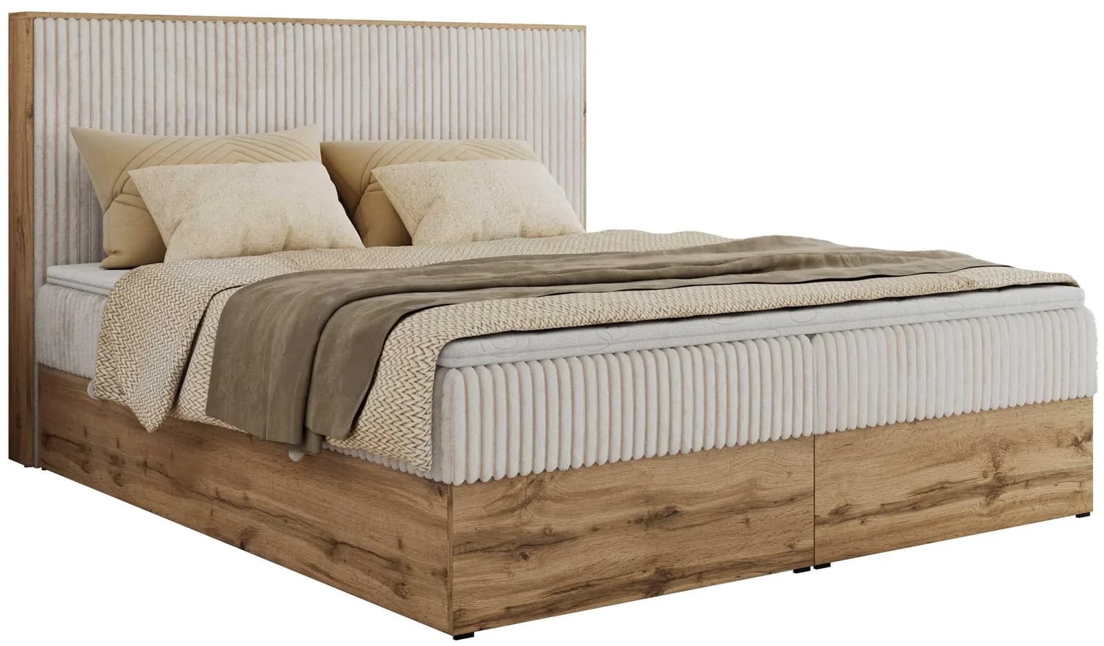 BOXBETT WOOD CLASSIC 160/200 Beige Cord H3