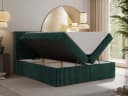 MKS MÖBEL Boxspringbett TILIANO Dunkelgrün mit Bettkasten Bild 1