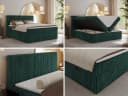 MKS MÖBEL Boxspringbett TILIANO Dunkelgrün mit Bettkasten Bild 5