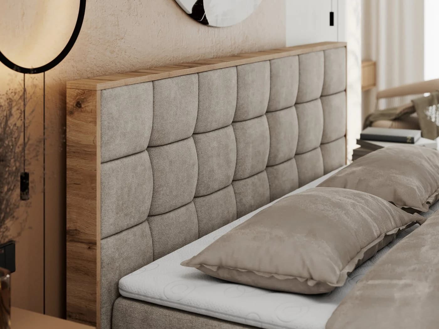 MKS MÖBEL Boxspringbett ALBERO 1 mit Stauraum und Matratze - Bild 5