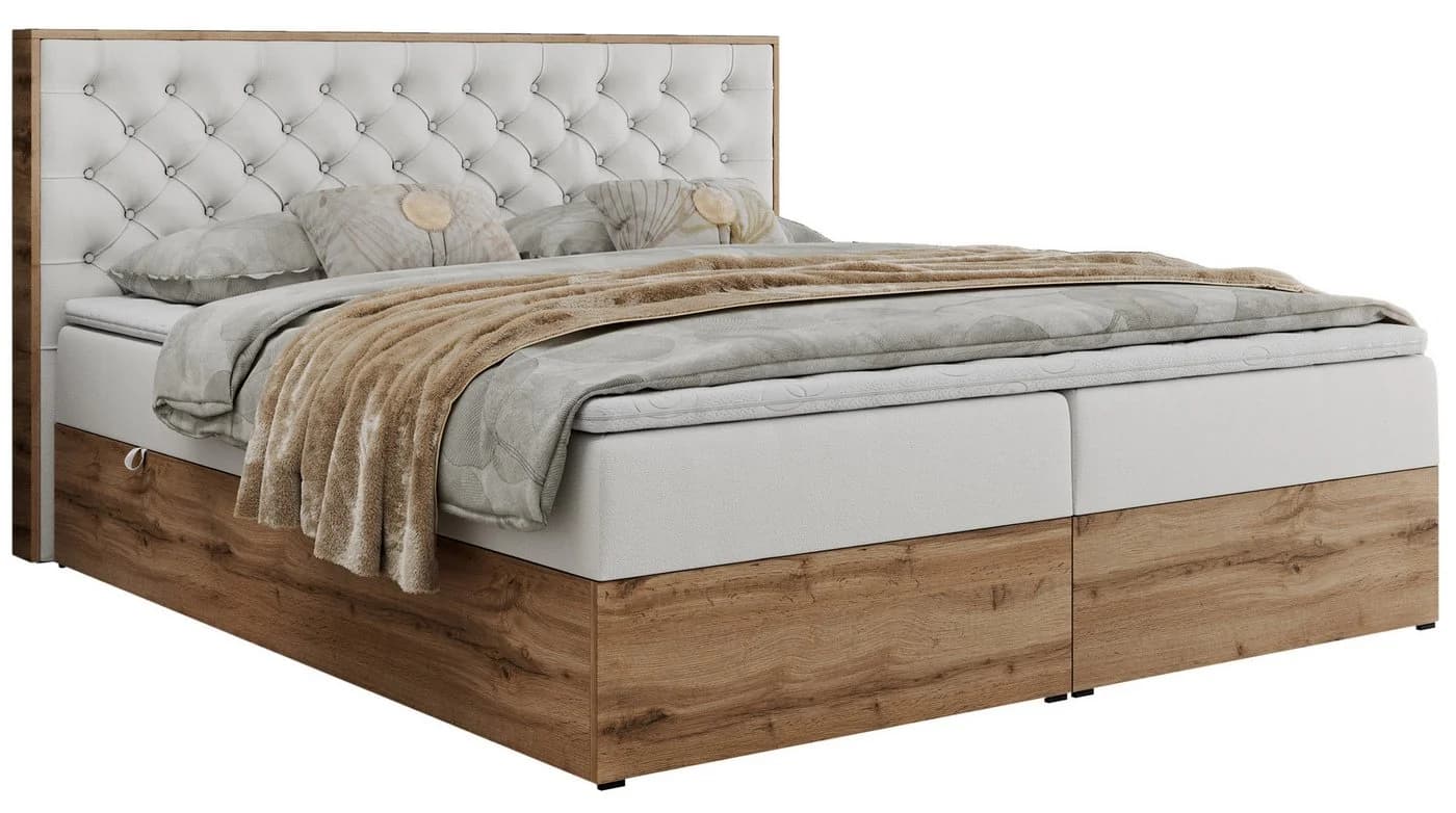 MKS MÖBEL Boxbett ALBERO 3 mit Stauraum und Matratzen