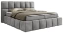 MKS MÖBEL Boxspringbett NIRA Grau mit Bettkästen und Topper Bild 1