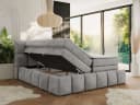 MKS MÖBEL Boxspringbett NIRA KING Grau mit Topper & Bettkasten Bild 5