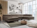 MKS MÖBEL Ecksofa PETER U, Set, Ecksofa U-Form, Wellenfedern, HR35-Schaum, Bettkasten, Bettfunktion, Einstellbare Kopfstützen Bild 1