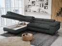 MKS MÖBEL Ecksofa PETER L, HR35-Schaum, Wellenfederkern, Bettfunktion, Einstellbare Kopfstützen, Bettkasten Bild 4