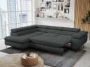 MKS MÖBEL Ecksofa PETER L, HR35-Schaum, Wellenfederkern, Bettfunktion, Einstellbare Kopfstützen, Bettkasten Bild 5