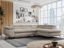 MKS MÖBEL Ecksofa PETER L, Set, Ecksofa L-Form, HR35-Schaum, Bettfunktion, Einstellbare Kopfstützen, Bettkasten Bild 1