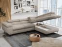 MKS MÖBEL Ecksofa PETER L, Set, Ecksofa L-Form, HR35-Schaum, Bettfunktion, Einstellbare Kopfstützen, Bettkasten Bild 4