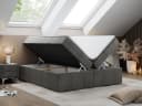 MKS MÖBEL Boxspringbett BESS mit Bettkasten & Topper grau Bild 3