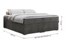 MKS MÖBEL Boxspringbett BESS mit Bettkasten & Topper grau Bild 5