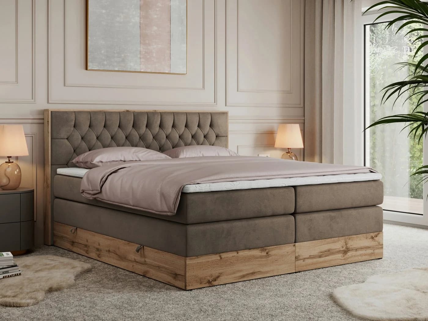 MKS MÖBEL Boxspringbett AMORE KING mit Topper & Bettkästen - Bild 2
