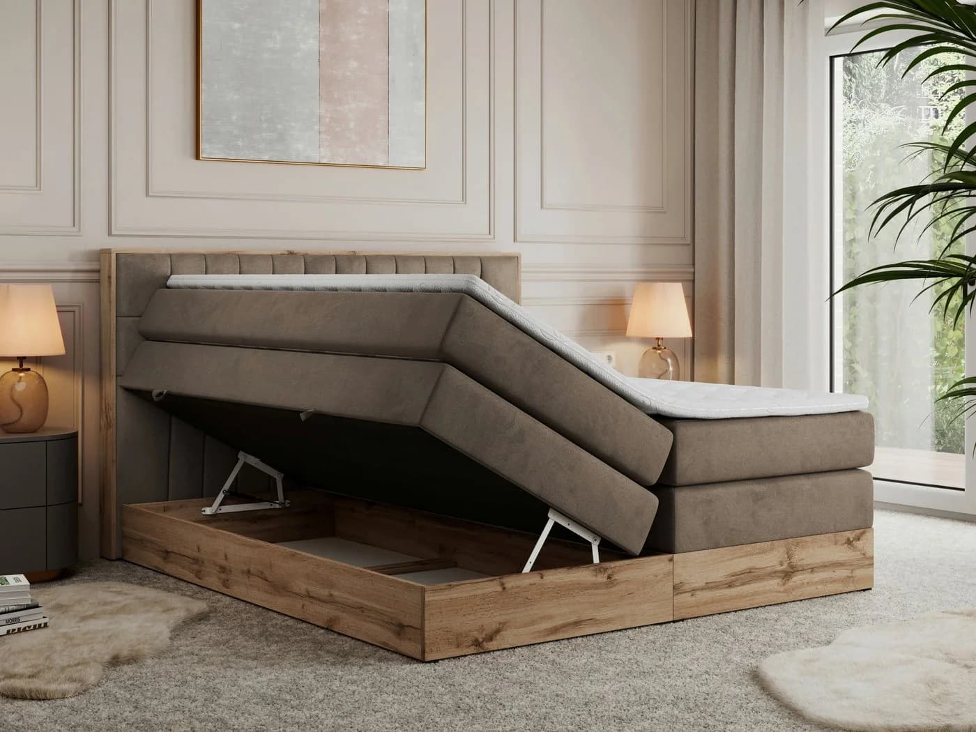 MKS MÖBEL Boxspringbett AMORE KING mit Topper & Bettkästen - Bild 3