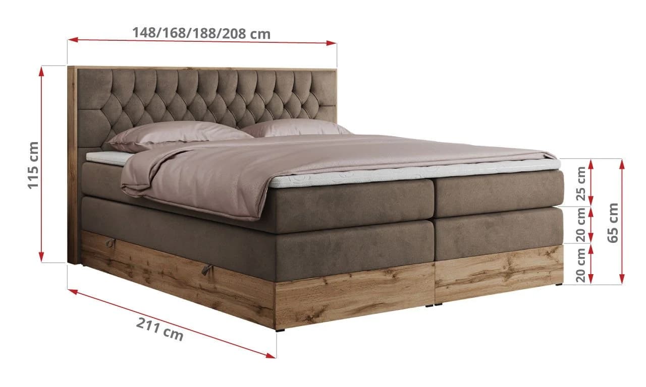 MKS MÖBEL Boxspringbett AMORE KING mit Topper & Bettkästen - Bild 5