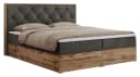 MKS MÖBEL Boxbett VENETO Grau mit Bettkästen & Topper Bild 1