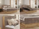 MKS MÖBEL Boxspringbett WOOD CLASSIC KING mit Kopfteil und Bettkästen Bild 3