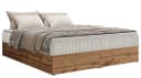 MKS MÖBEL Boxspringbett WOOD ZERO Beige ohne Kopfteil mit Bettkästen Bild 1