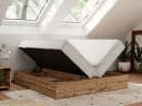 MKS MÖBEL Boxspringbett WOOD ZERO Beige ohne Kopfteil mit Bettkästen Bild 5
