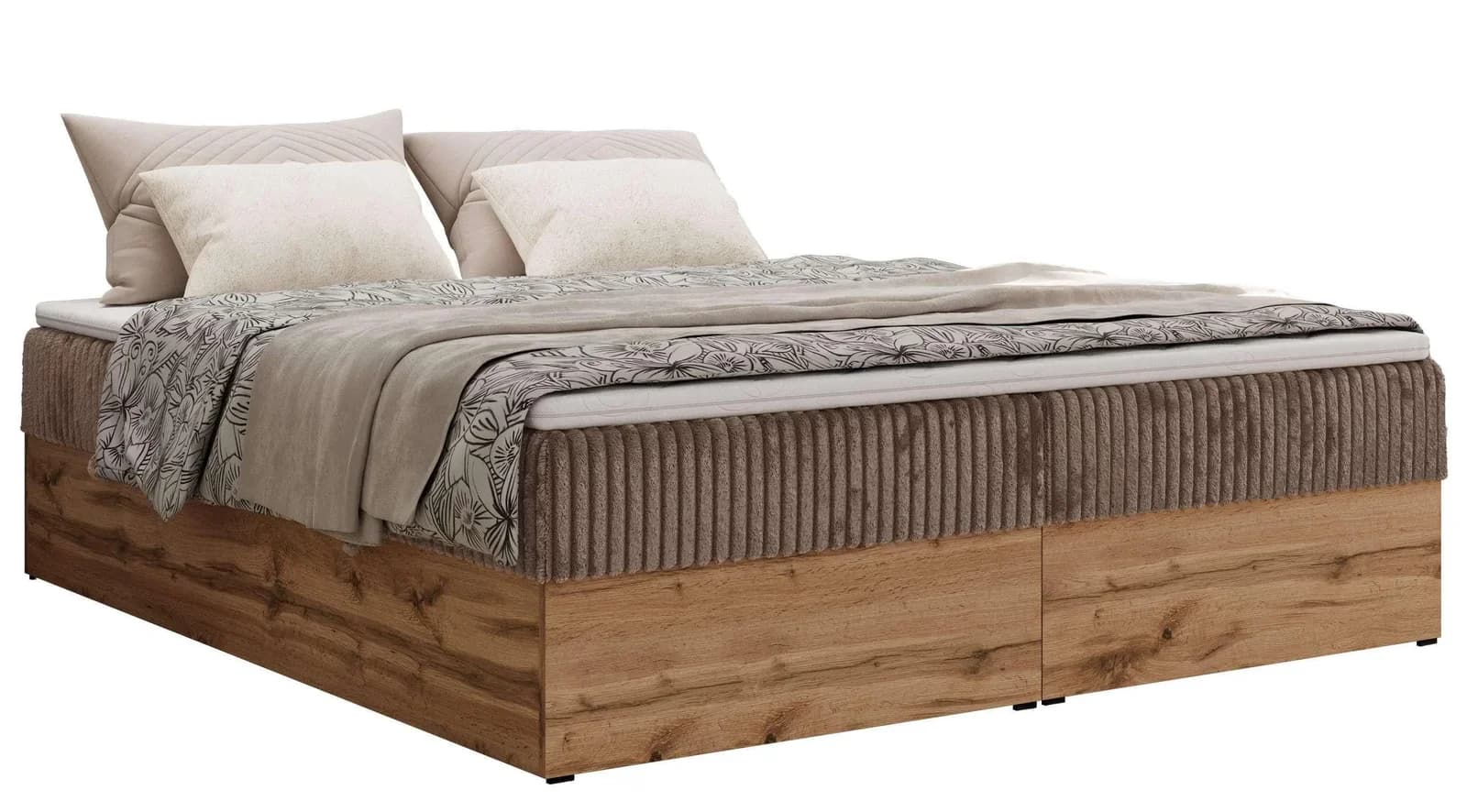 BOXBETT WOOD ZERO Braun Cord mit Topper H3