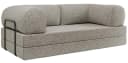 MKS MÖBEL Sofa ORSETTO Schlafsofa grau mit Metallrahmen Bild 1