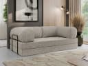 MKS MÖBEL Sofa ORSETTO Schlafsofa grau mit Metallrahmen Bild 2